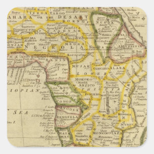 Afrika 34 vierkante sticker