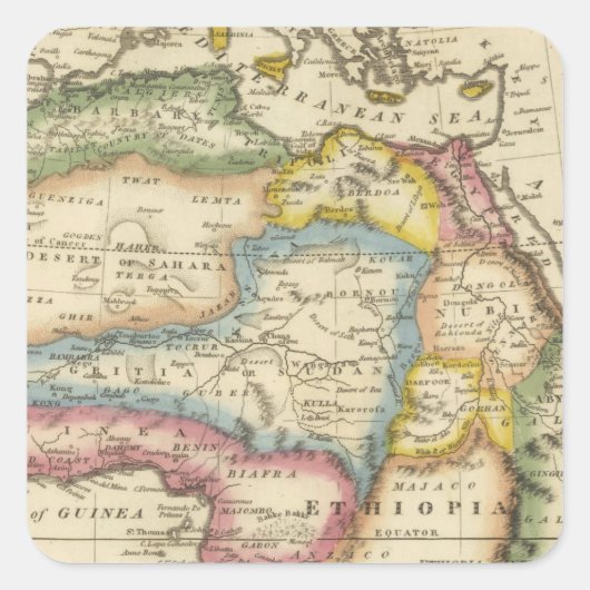 Afrika 36 vierkante sticker (Voorkant)
