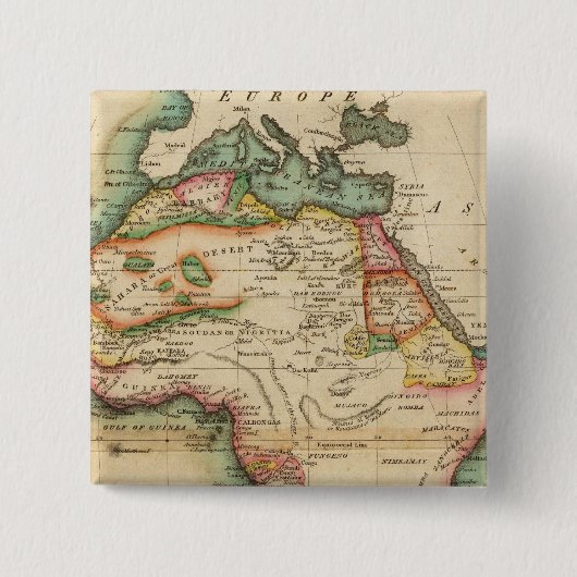 Afrika 43 vierkante button 5,1 cm (Voorkant)