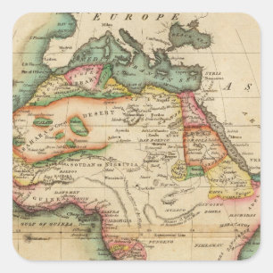 Afrika 43 vierkante sticker