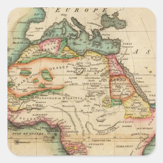 Afrika 43 vierkante sticker (Voorkant)