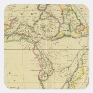 Afrika 6 vierkante sticker