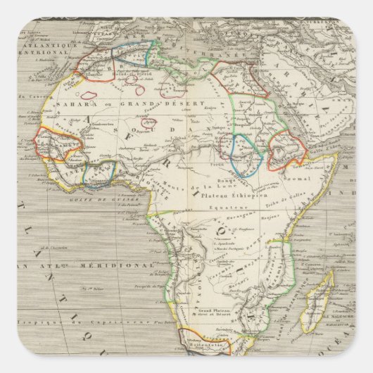 Afrika 8 vierkante sticker (Voorkant)
