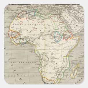 Afrika 8 vierkante sticker