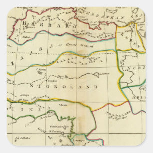 Afrika 9 vierkante sticker