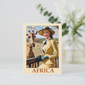 Afrika Afrikaans Safari Reizen Briefkaart (Staand voorkant)