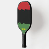 Afrika, Afrikaanse kleuren, aangepaste naam gepers Pickleball Paddle (Links)