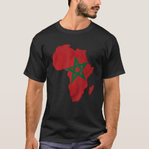 Afrika Afrikaanse vlag Marokko T-shirt