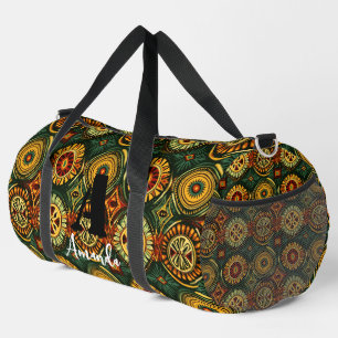 Afrika Amhara Ethiopië Geometrisch Etnisch Patroon Plunjezak