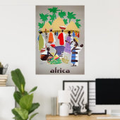 Afrika Art Deco Vintage Poster (Thuiskantoor)