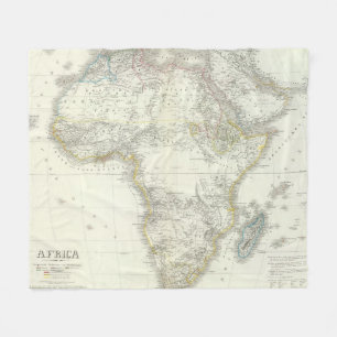Afrika Atlas-kaart Fleece Deken