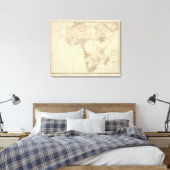 Afrika Atlas-kaart met kolonies Canvas Afdruk (Insitu (Slaapkamer))