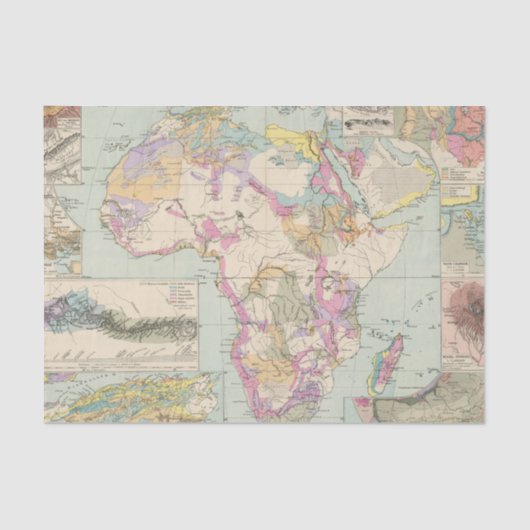 Afrika - Atlas-kaart van Afrika Tissuepapier (Voorkant)