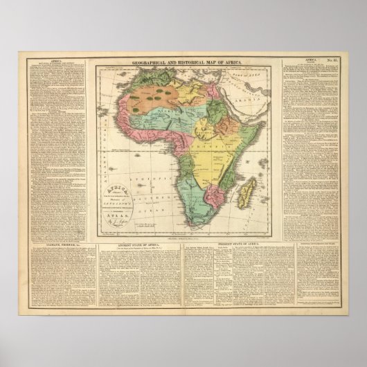 Afrika Atlas Map 2 Poster (Voorkant)