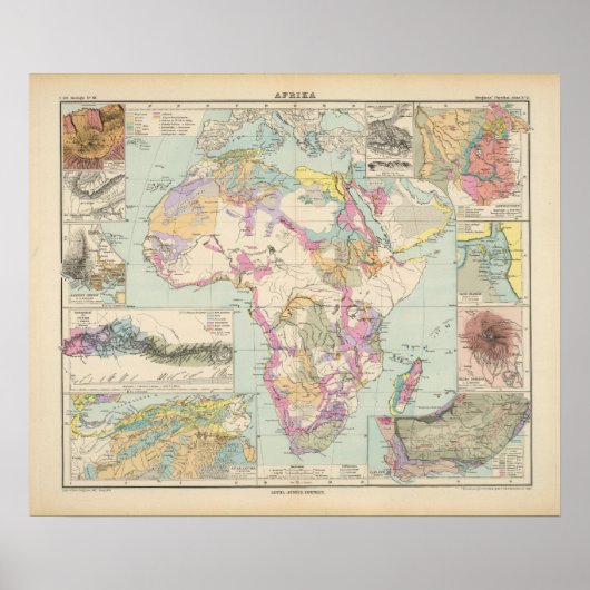 Afrika - Atlas Map of Africa Poster (Voorkant)
