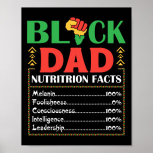 Afrika Black Dad Voedingsfeiten Melanine Bewust Poster