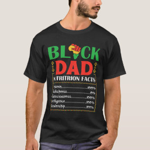 Afrika Black Dad Voedingsfeiten Melanine Bewust T-shirt