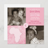 Afrika Blok: Zacht roze Aankondiging (Voorkant / Achterkant)