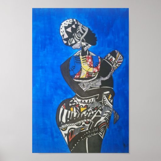 afrika blue poster (Voorkant)