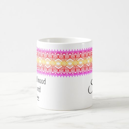 Afrika Border Goud Rood Roze Gepersonaliseerde Mok (Center)