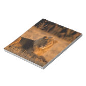 Afrika, Botswana, Okavango Delta. Lion (Panthera) Notitieblok (Gedraaid)