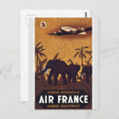  Afrika briefkaart van de luchtreisposter (Voorkant / Achterkant)