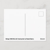  Afrika briefkaart van de luchtreisposter (Achterkant)