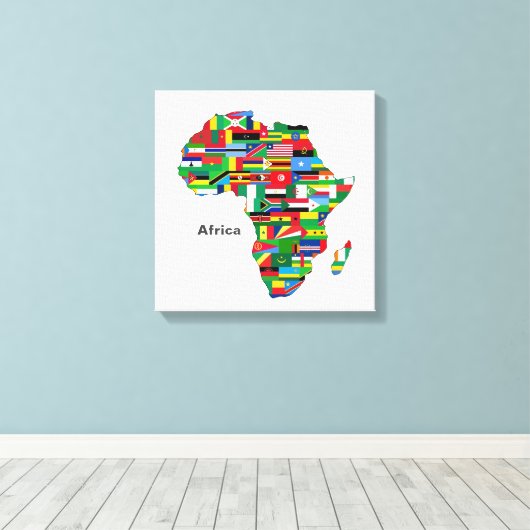 Afrika-continent Canvas Afdruk (Insitu (Houten vloer))
