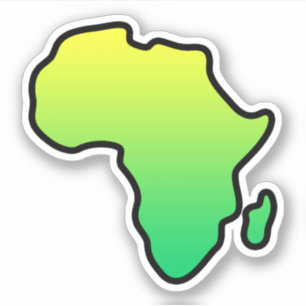 Afrika - continent - kaart van Afrika Sticker