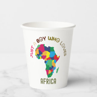 Afrika continent papieren bekers