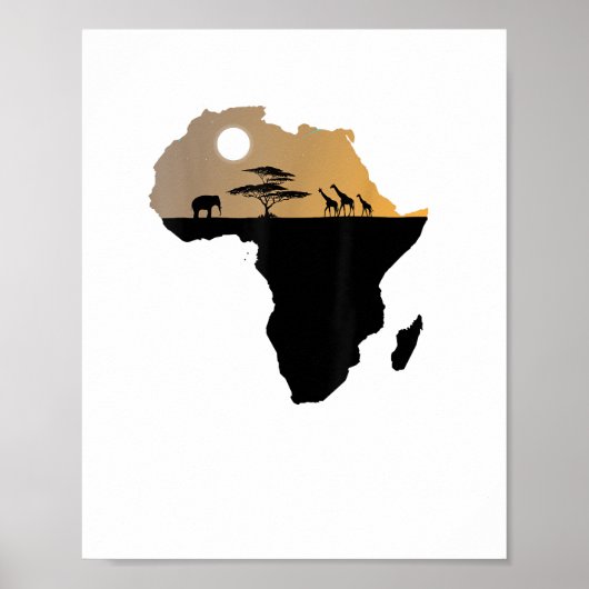 Afrika Continent Safari Poster (Voorkant)