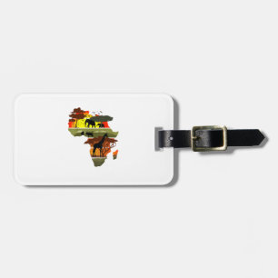 Afrika Continent Sunset Safari Natuur Wild Life Bagagelabel