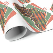 Afrika-contourpatroon Cadeaupapier (Rol Hoek)