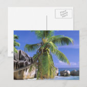 Afrika, de Seychellen, La Digue Island. Graniet 2 Briefkaart (Voorkant / Achterkant)