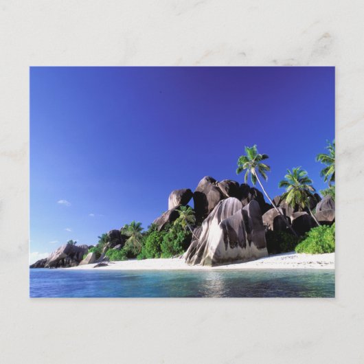 Afrika, de Seychellen, La Digue Island. Graniet 3 Briefkaart (Voorkant)