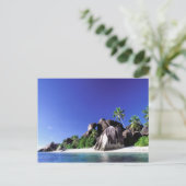 Afrika, de Seychellen, La Digue Island. Graniet 3 Briefkaart (Staand voorkant)