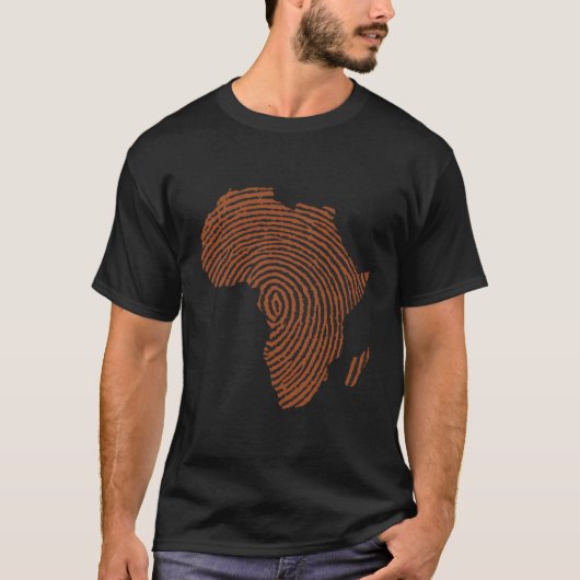Afrika DNA Thumbprint vlag Afrika Pride Design voo T-shirt (Voorkant)