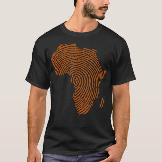 Afrika DNA Thumbprint vlag Afrika trots ontwerp vo T-shirt