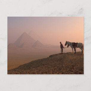 Afrika, Egypte, Caïro, Giza, Giza-pyramiden Briefkaart