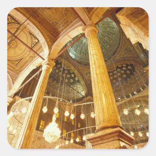 AFRIKA, Egypte, Caïro, Muhammad Ali Mosque Vierkante Sticker