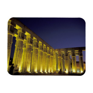 Afrika, Egypte, Luxor. Sun Court of Amenhotep Magneet