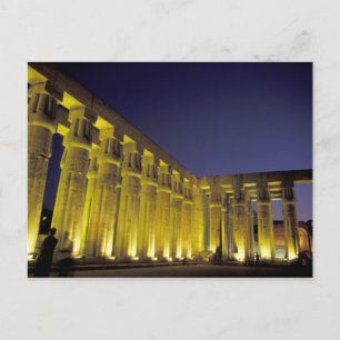 Afrika, Egypte, Luxor. Zonhof van Amenhotep Briefkaart