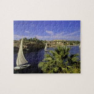 Afrika, Egypte, Opper-Egypte, Aswan. Feluccas 2 Legpuzzel