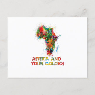 Afrika en je kleuren briefkaart