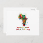 Afrika en je kleuren briefkaart (Voorkant / Achterkant)