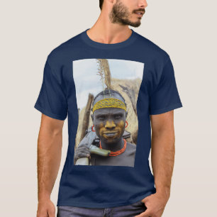 Afrika Ethiopië Debub Omo Zone Mursi tribesman 1 T-shirt