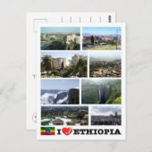 Afrika - Ethiopië - ik hou van - Briefkaart (Voorkant / Achterkant)