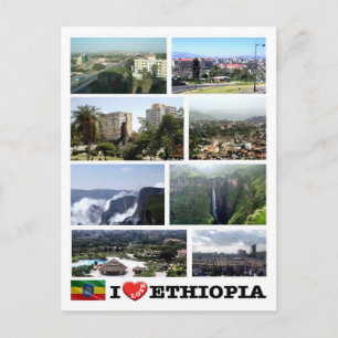Afrika - Ethiopië - ik hou van - Briefkaart