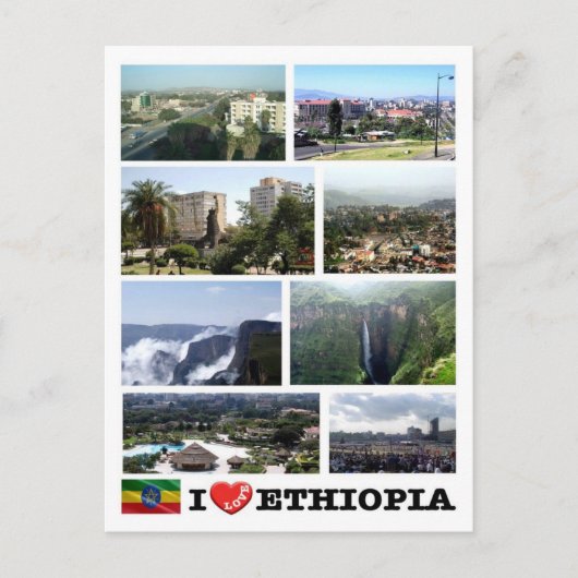 Afrika - Ethiopië - ik hou van - Briefkaart (Voorkant)