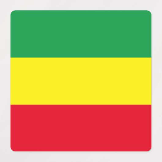 Afrika Ethiopië Rasta Vlag Labels (Design 2)